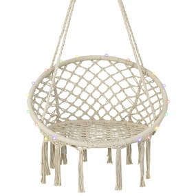 Hammock Chair with Led Lights | 330 Lbs Weight Capacity Hanging Chair for Indoor and Outdoor Use Swing Chair sectional sofa, corner couch