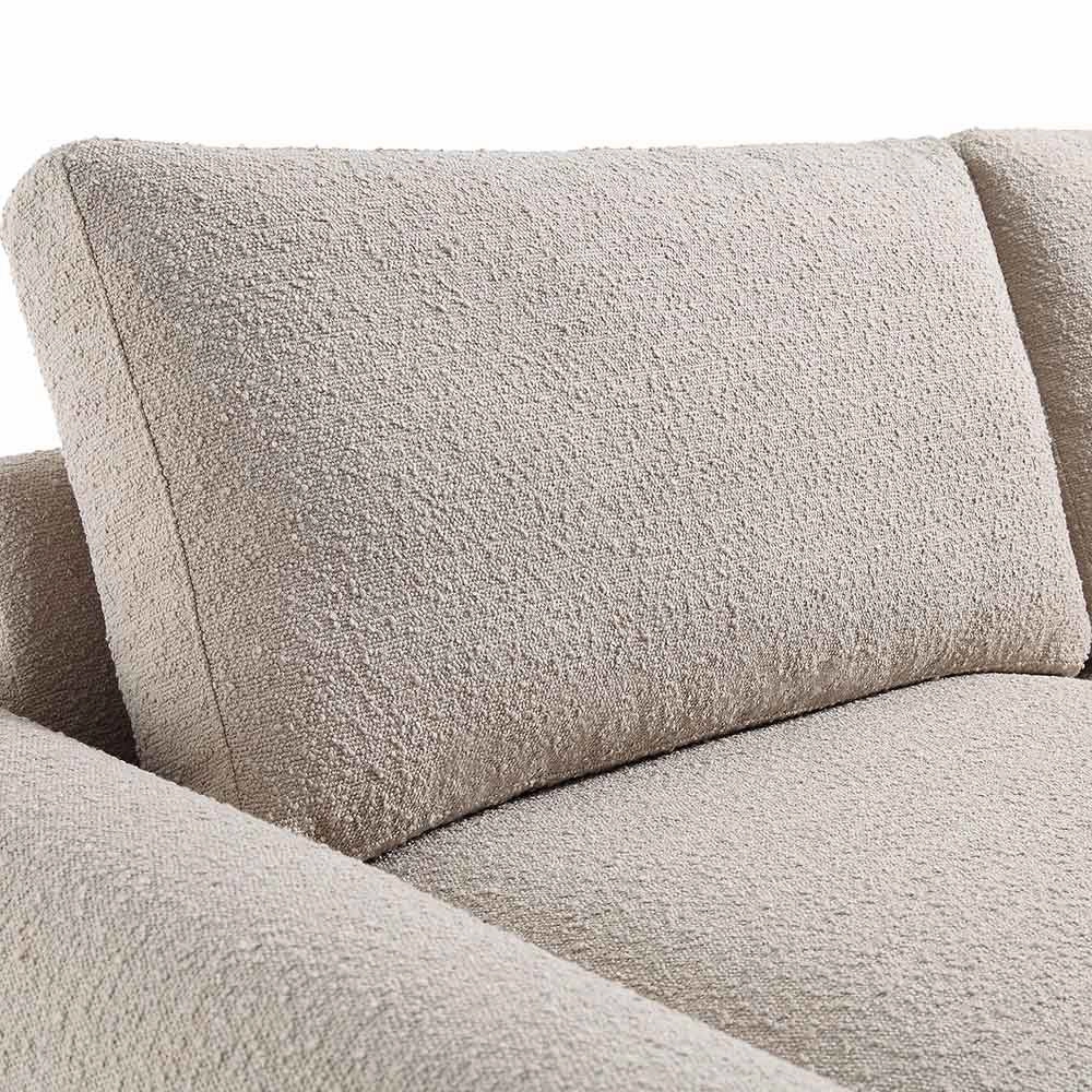 Hampstead Taupe Boucle Curved 3-Seater Sofa