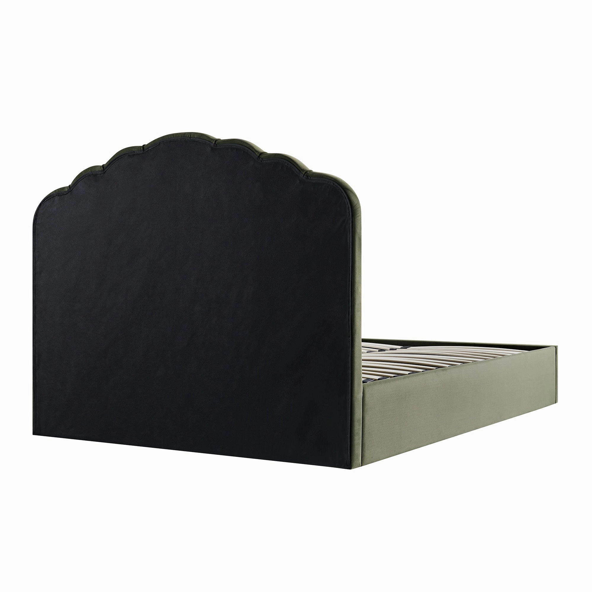 Hana Ottoman Storage Bed, Moss Green Velvet