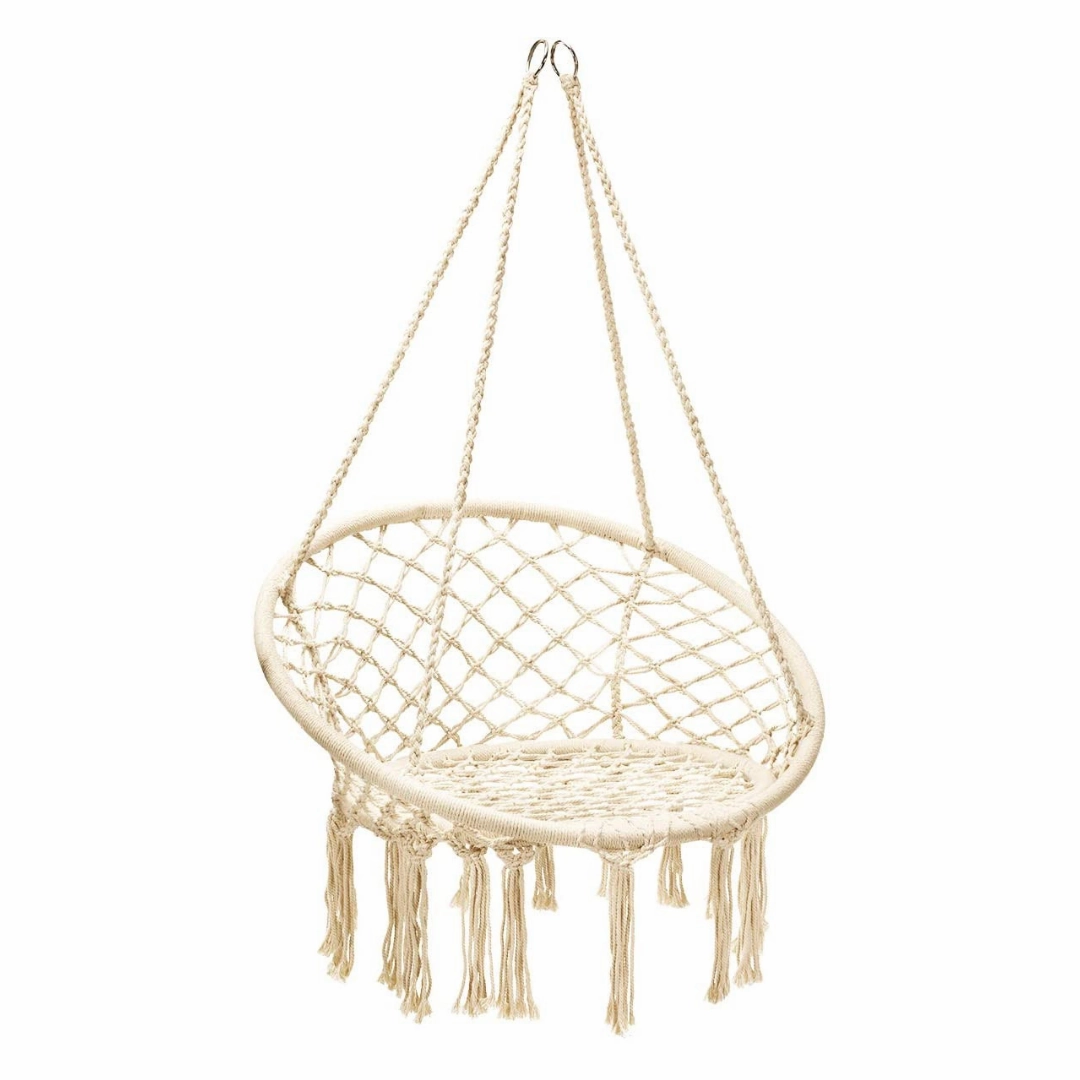 Hanging Hammock Chair, Macrame Hanging Chair 330 Pounds Capacity sectional sofa, corner couch