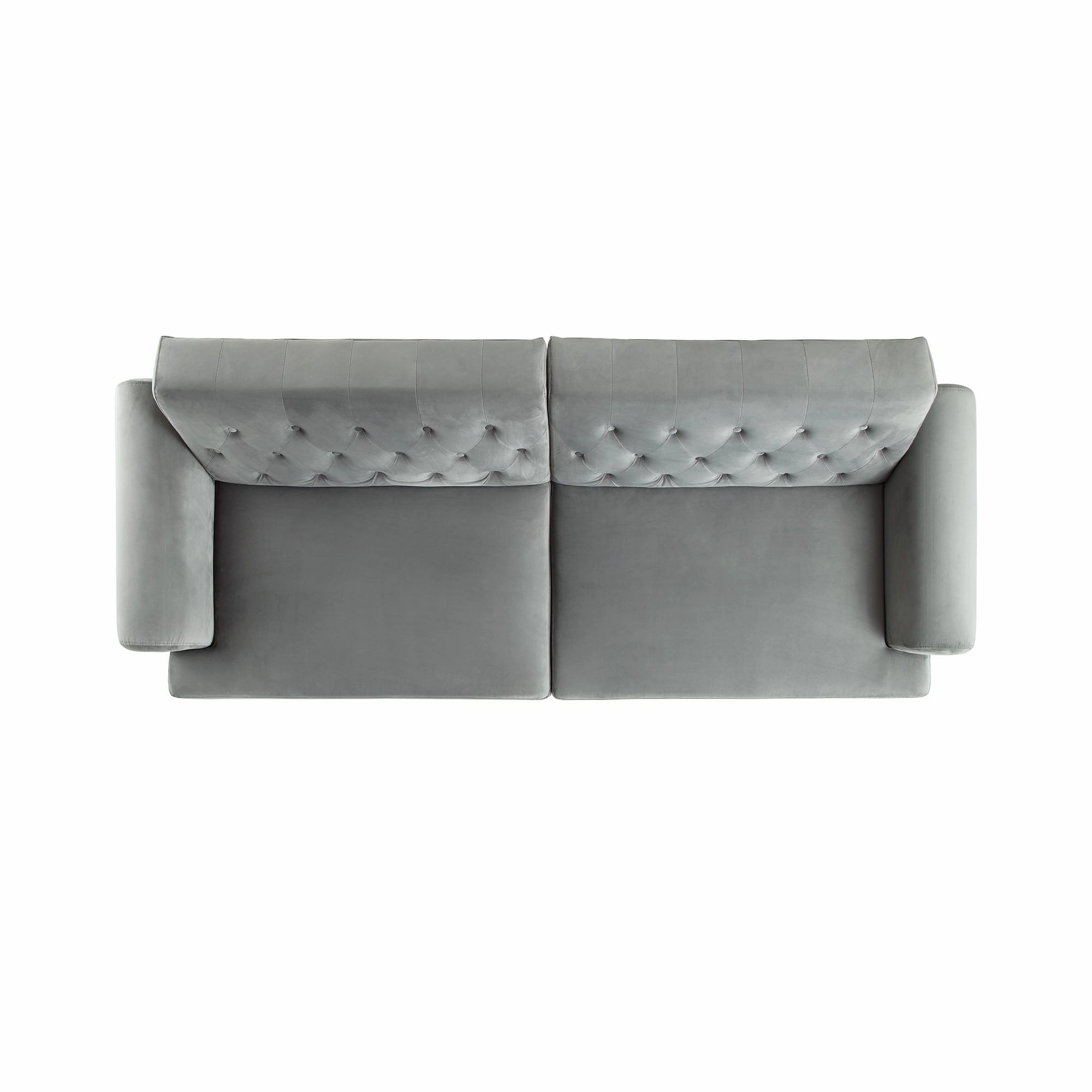 Hanney 3-Seater Chesterfield Sofabed in Grey Velvet