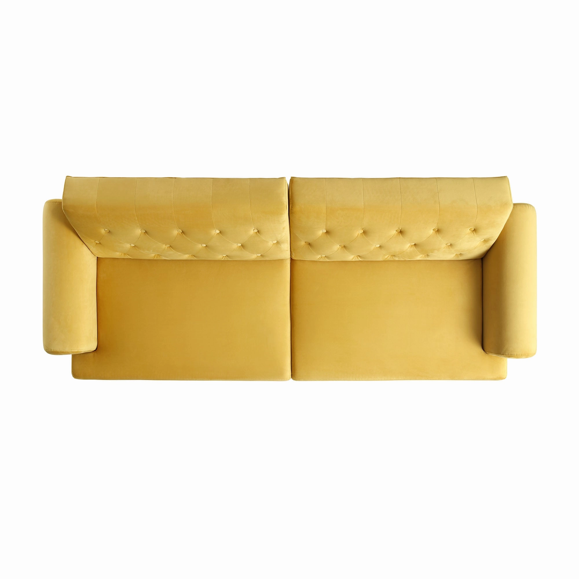 Hanney 3-Seater Chesterfield Sofabed in Mustard Yellow Velvet