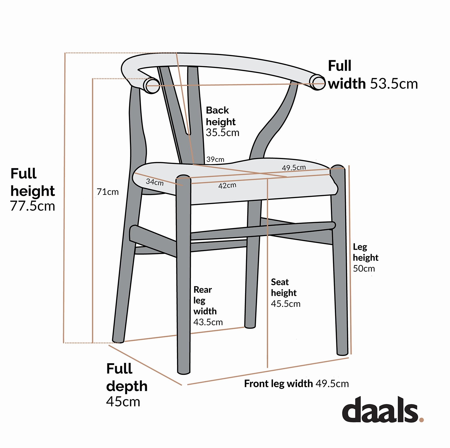 Hansel Upholstered Dining Chair, Taupe Frame with Oatmeal Fabric