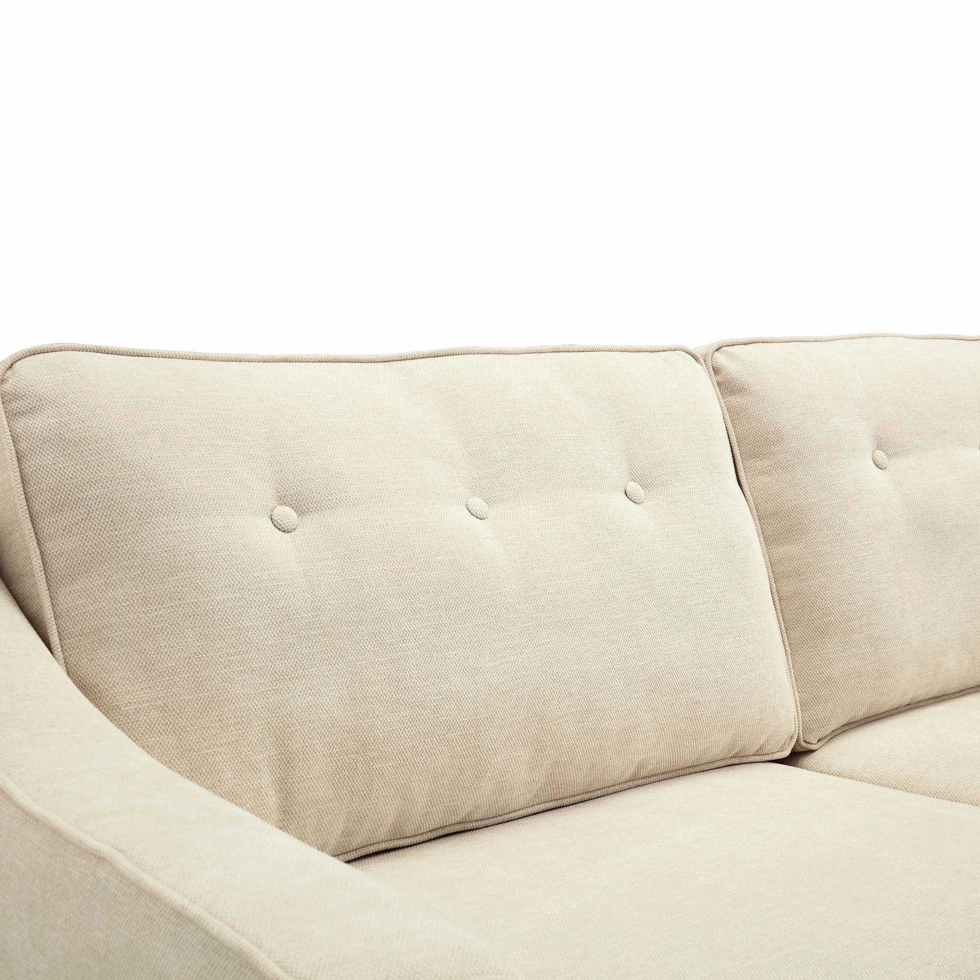 Harper  2-Seater Slope Arm Beige Woven Fabric Sofa