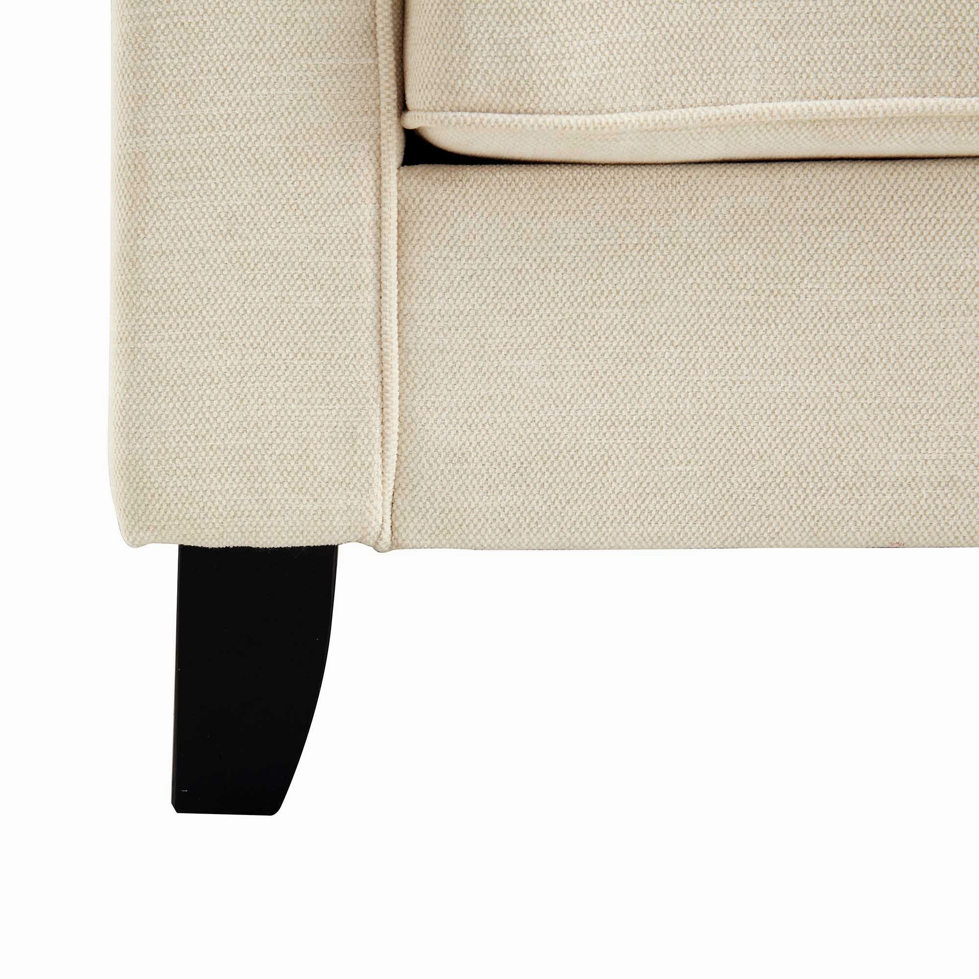 Harper  2-Seater Slope Arm Beige Woven Fabric Sofa