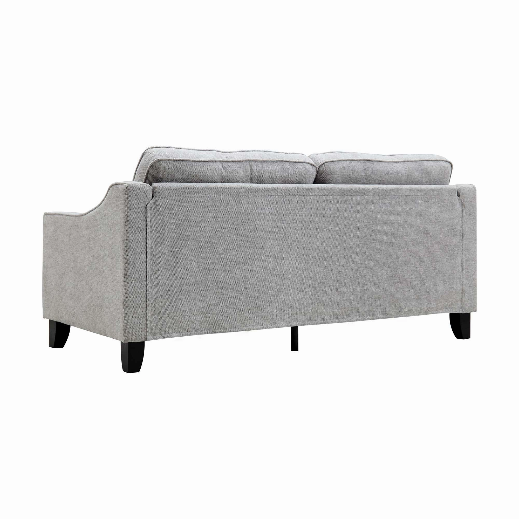 Harper 3-Seater Slope Arm Grey Woven Fabric Sofa