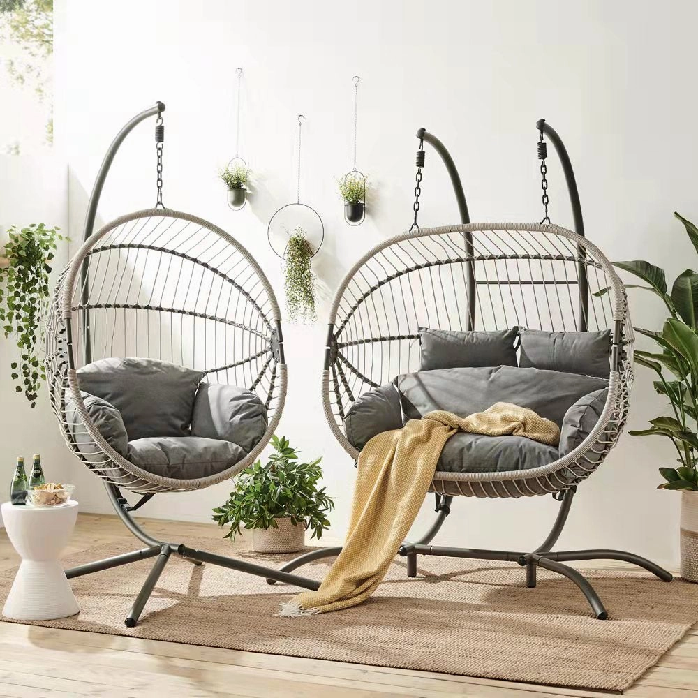 Harrington Rattan   Rope Indoor Outdoor DOUBLE Hanging Chair