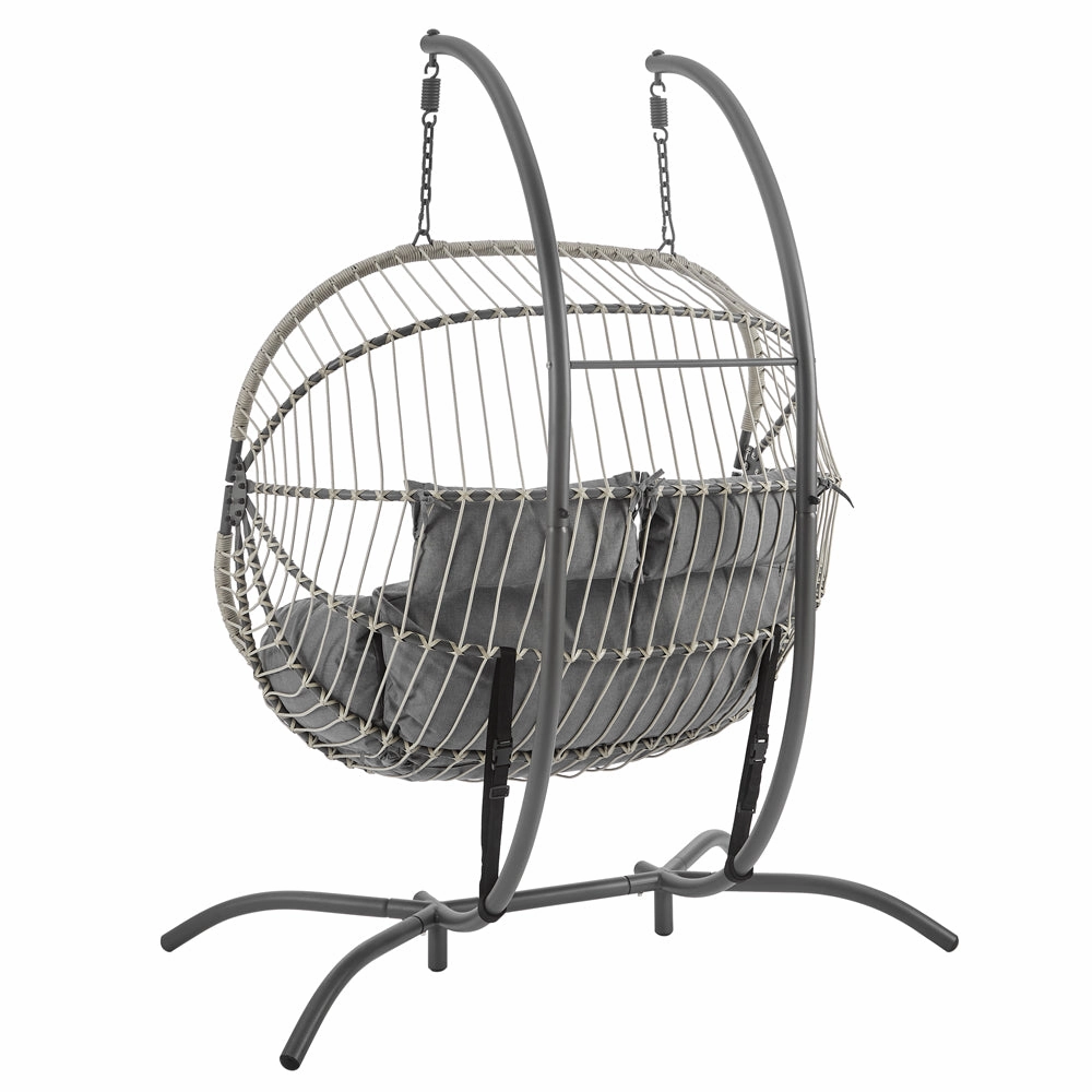 Harrington Rattan   Rope Indoor Outdoor DOUBLE Hanging Chair
