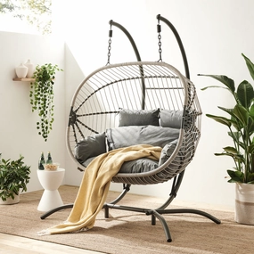 Harrington Rattan   Rope Indoor Outdoor DOUBLE Hanging Chair