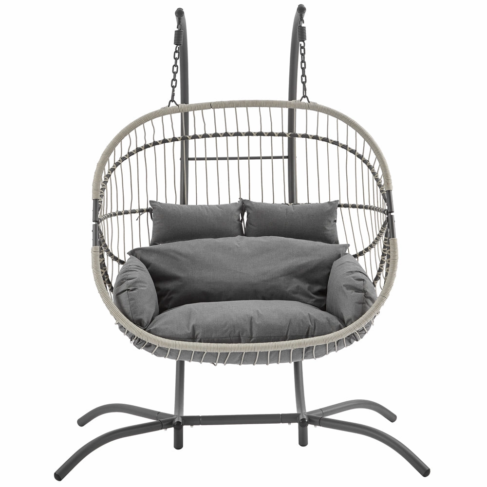 Harrington Rattan   Rope Indoor Outdoor DOUBLE Hanging Chair