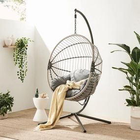 Harrington Rattan   Rope Indoor Outdoor SINGLE Hanging Chair