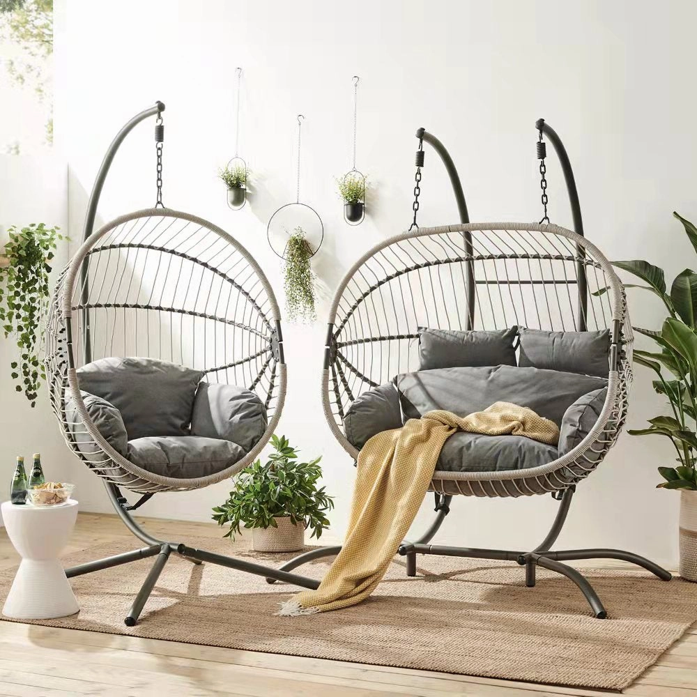 Harrington Rattan   Rope Indoor Outdoor SINGLE Hanging Chair