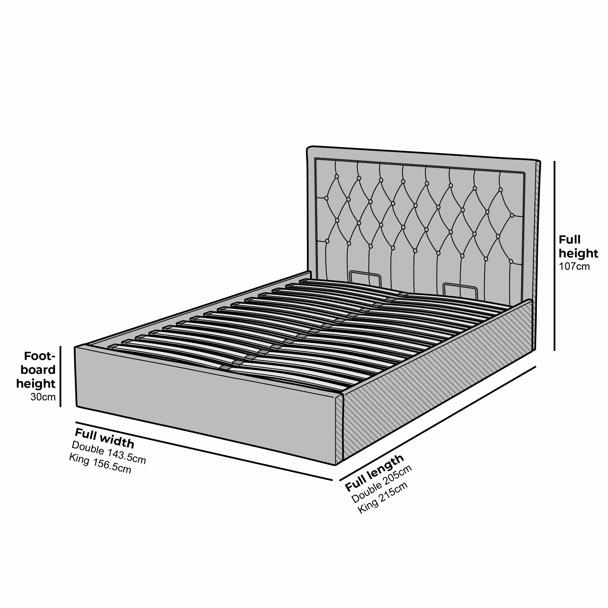 Hartwell Upholstered Ottoman Storage Bed with Nailhead Trim Headboard (Grey Velvet)