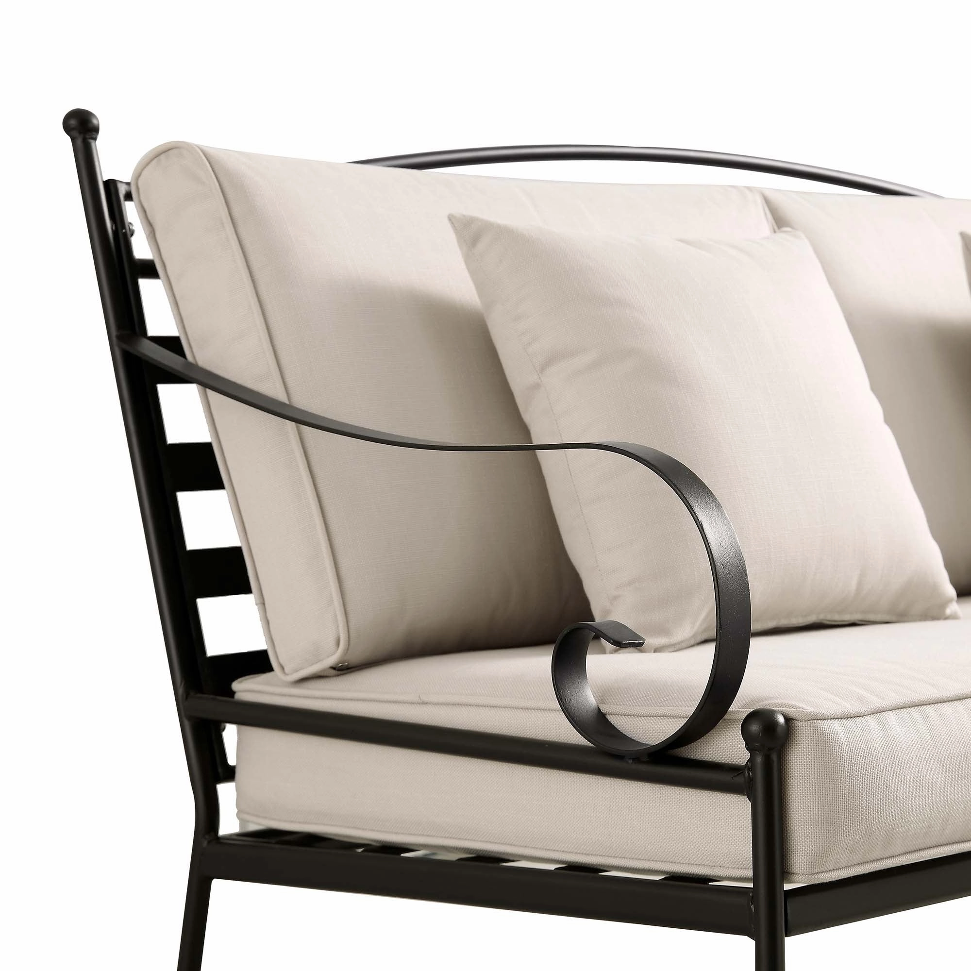 Haymes Indoor and Outdoor Metal Sofa Set with Coffee Table
