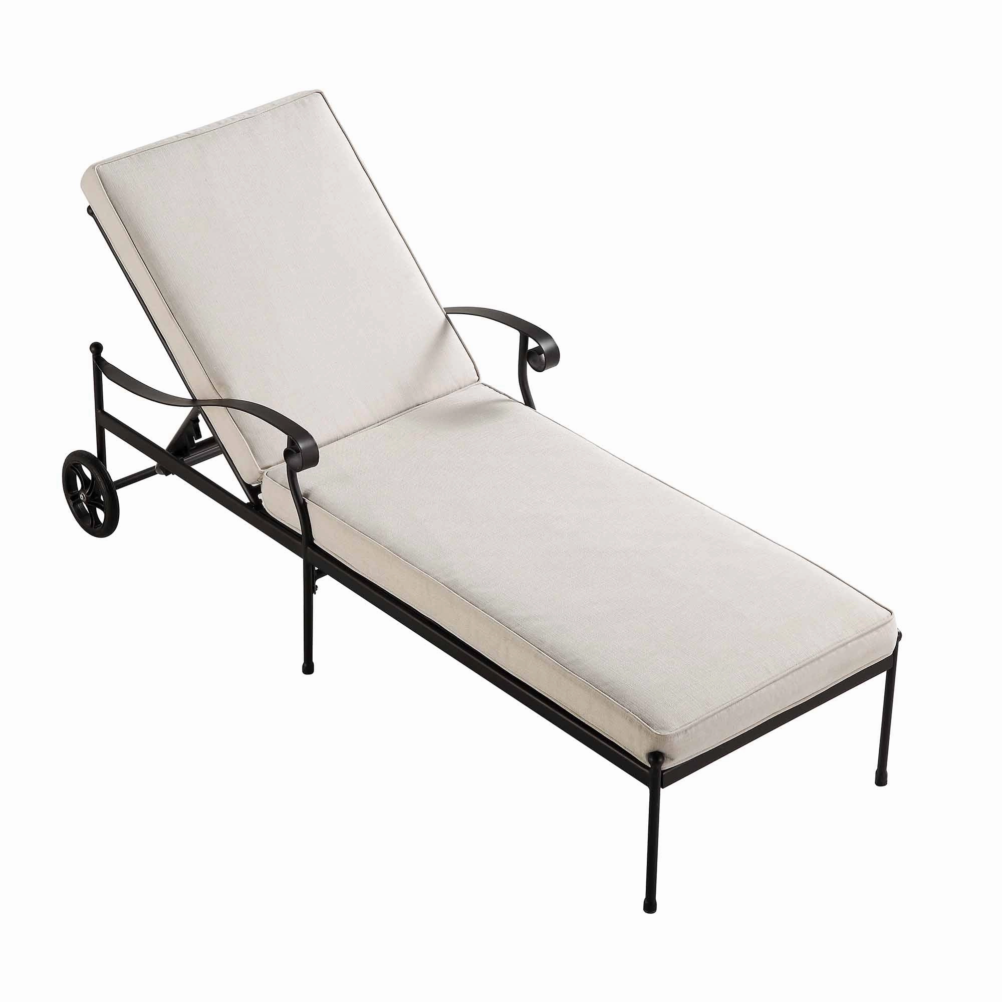 Haymes Metal Sun Lounger with Wheels