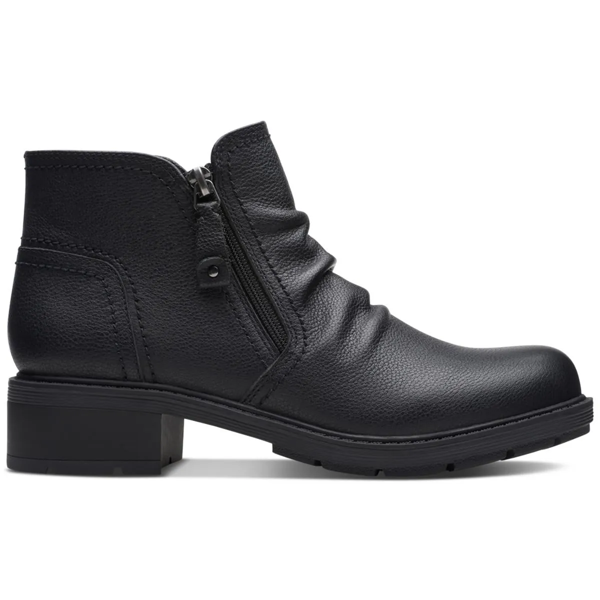Hearth Dove Womens Leather Ruched Booties