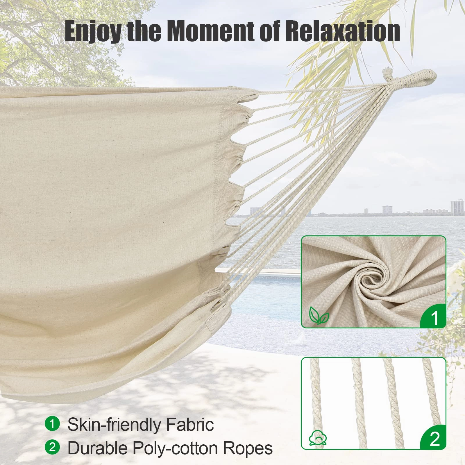 Heavy-Duty Powder-Coated Steel Stand with Hanging Swing Chair