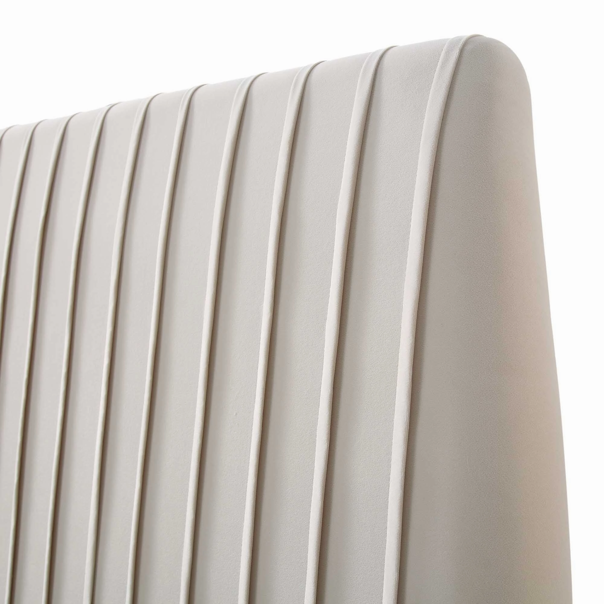 Helia Pleated Ottoman Storage Bed, Champagne Velvet