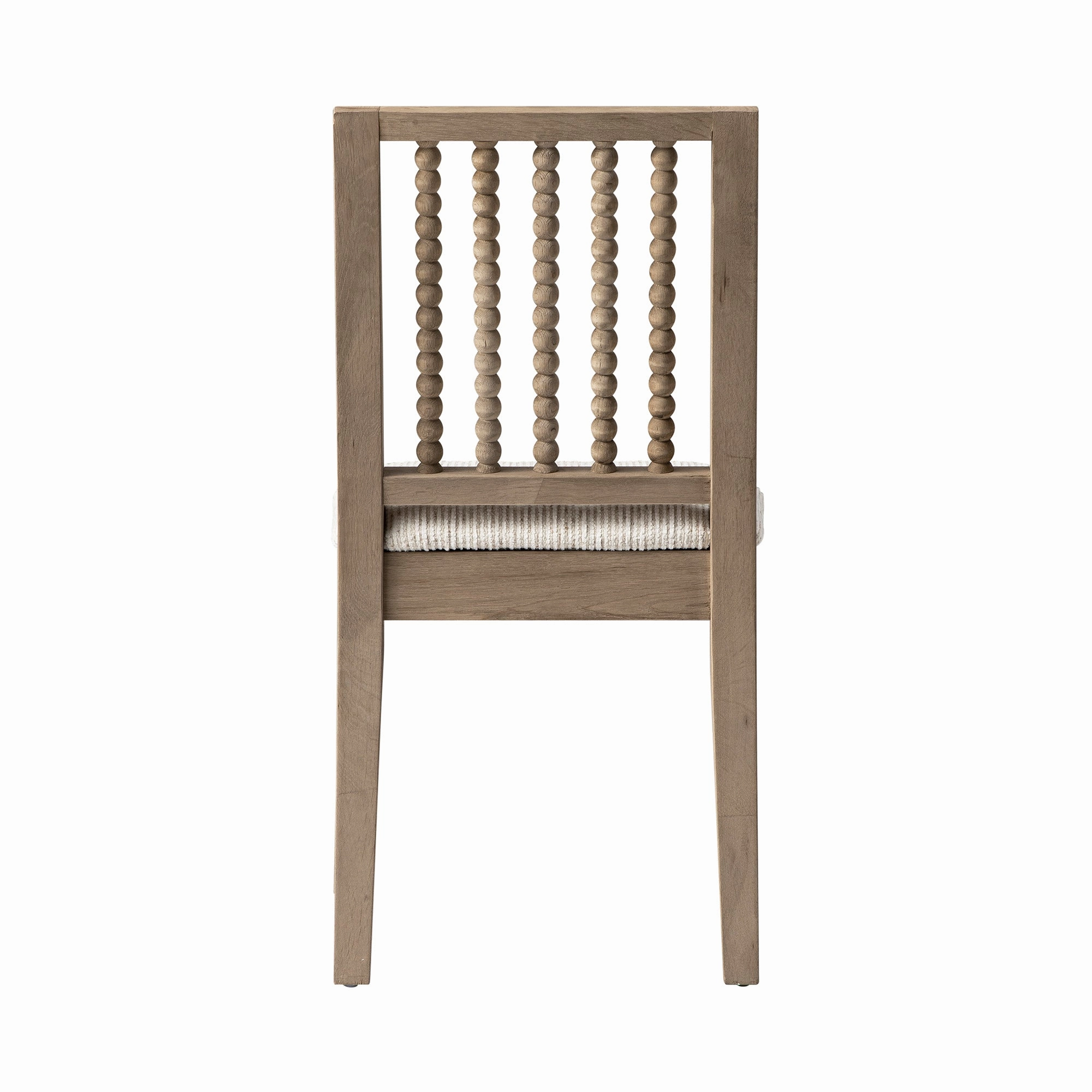 Hemingford Set of 2 Beige Textured Fabric Bobbin Spindle Washed Oak Dining Chairs