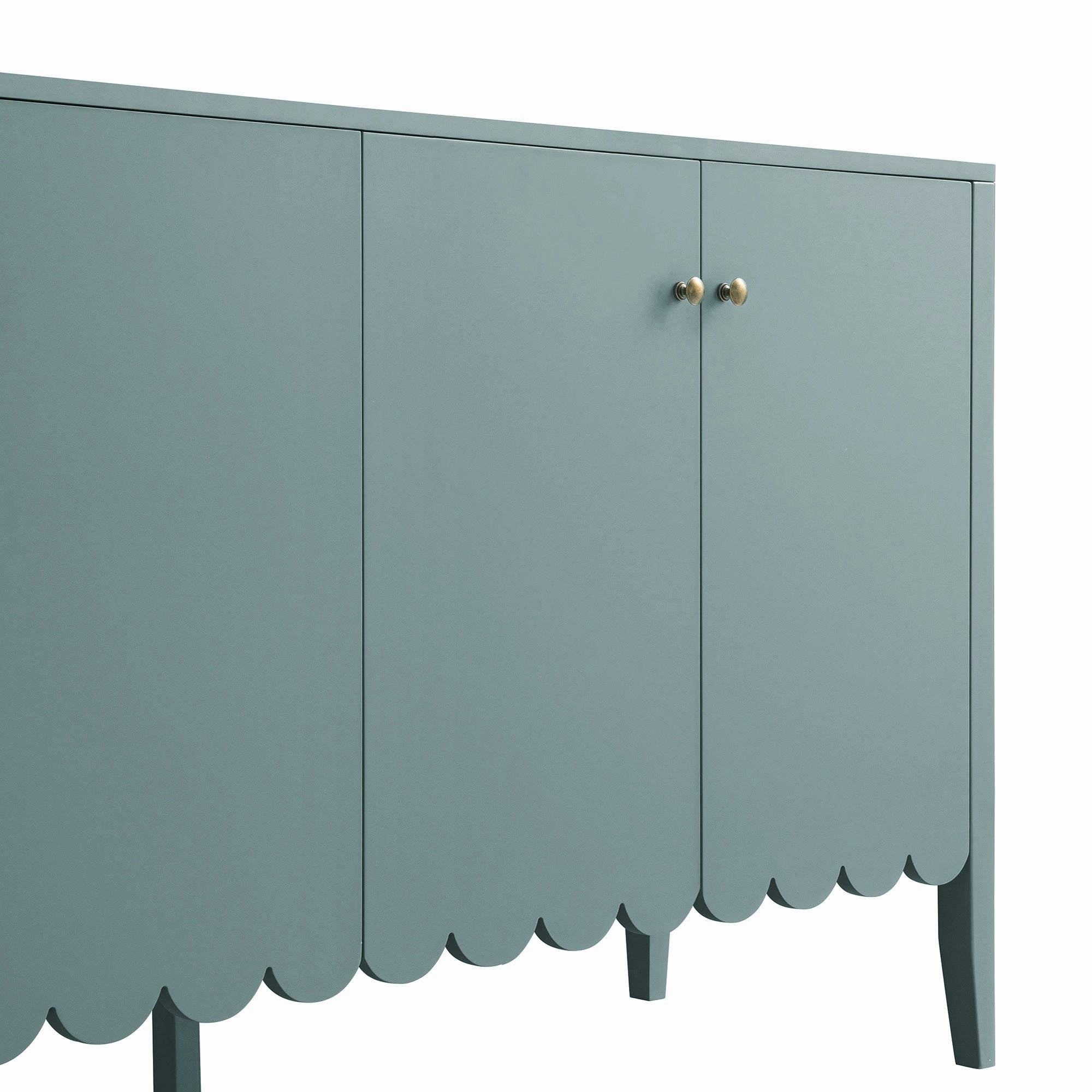 Henley Scalloped Edge 150cm Wide Sideboard, Blue Spruce