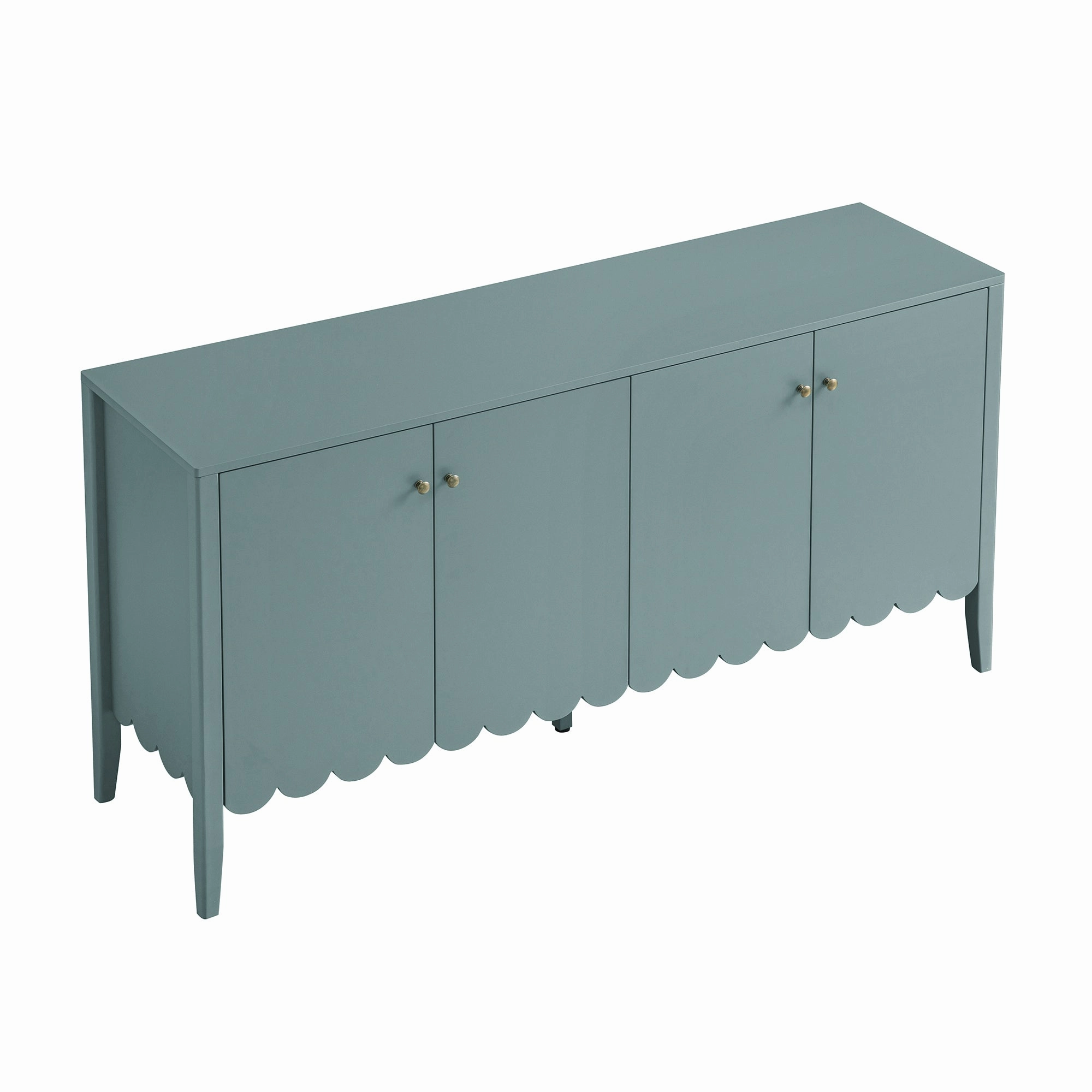 Henley Scalloped Edge 150cm Wide Sideboard, Blue Spruce
