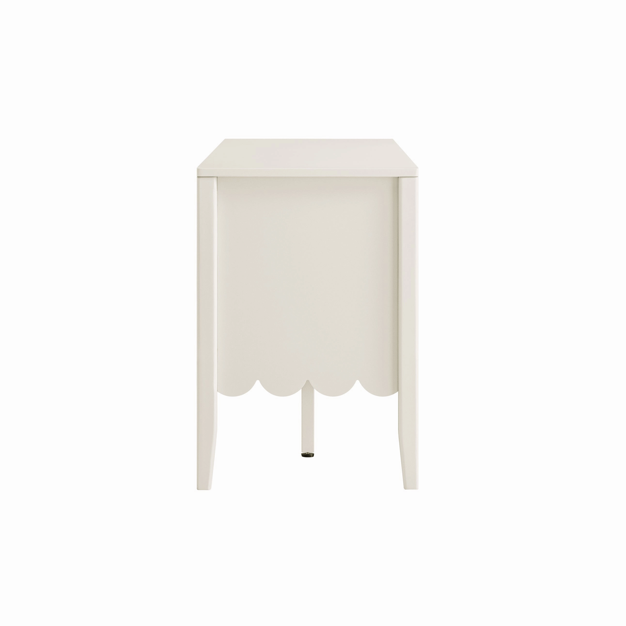 Henley Scalloped Edge 150cm Wide TV Unit, Light Sand
