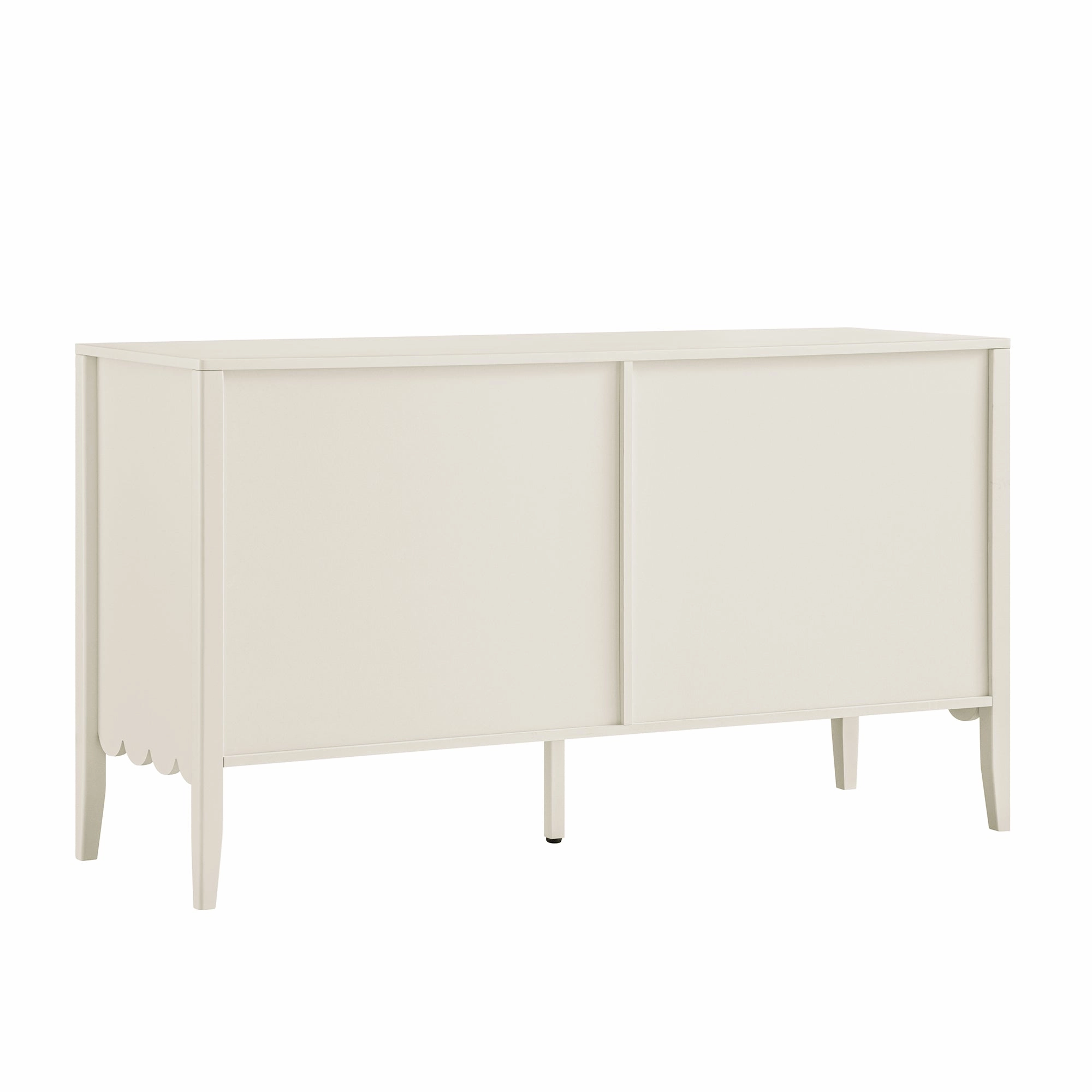 Henley Scalloped Edge 6 Drawer 140cm Wide Chest, Light Sand