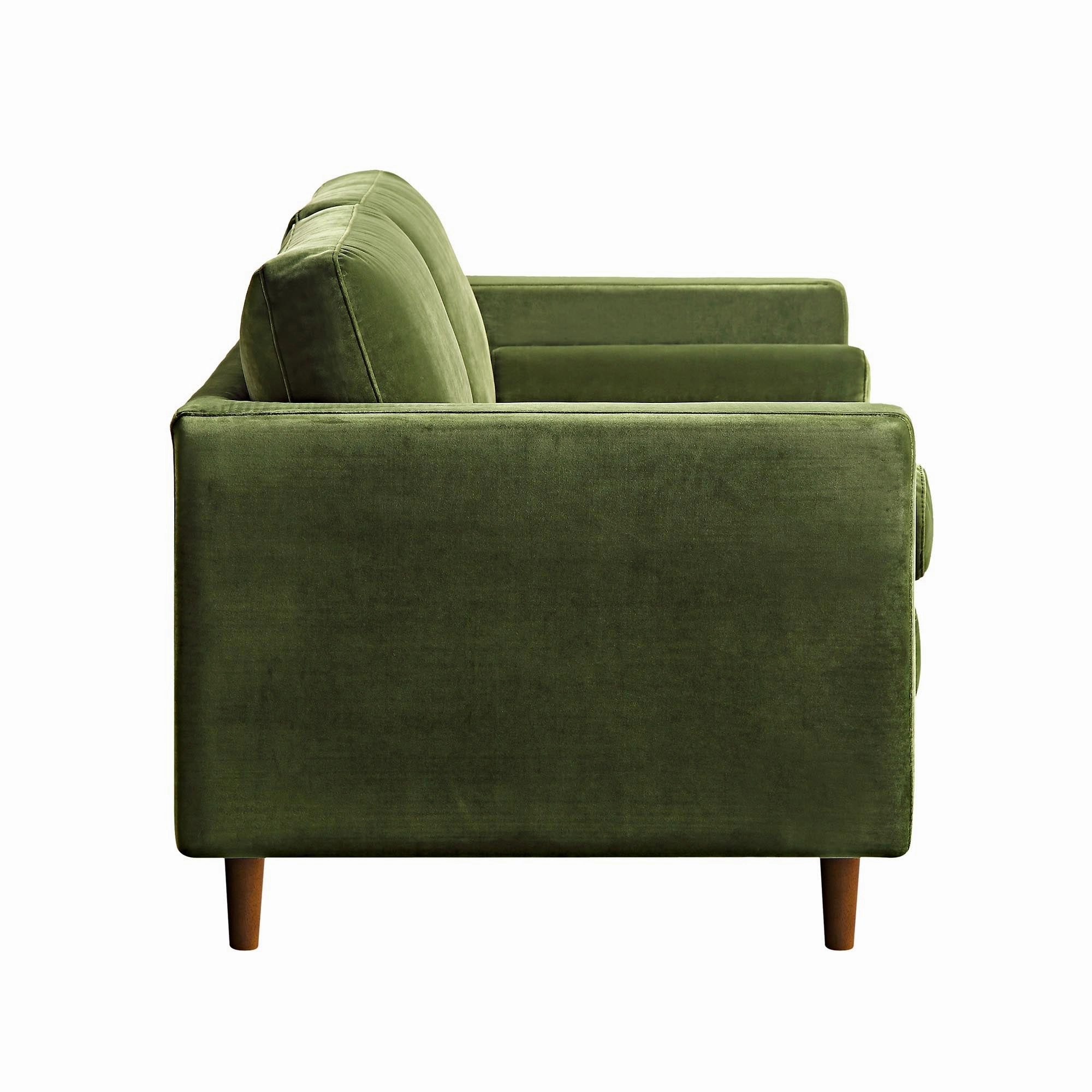 Henrietta 2-Seater Sofa, Moss Green Velvet