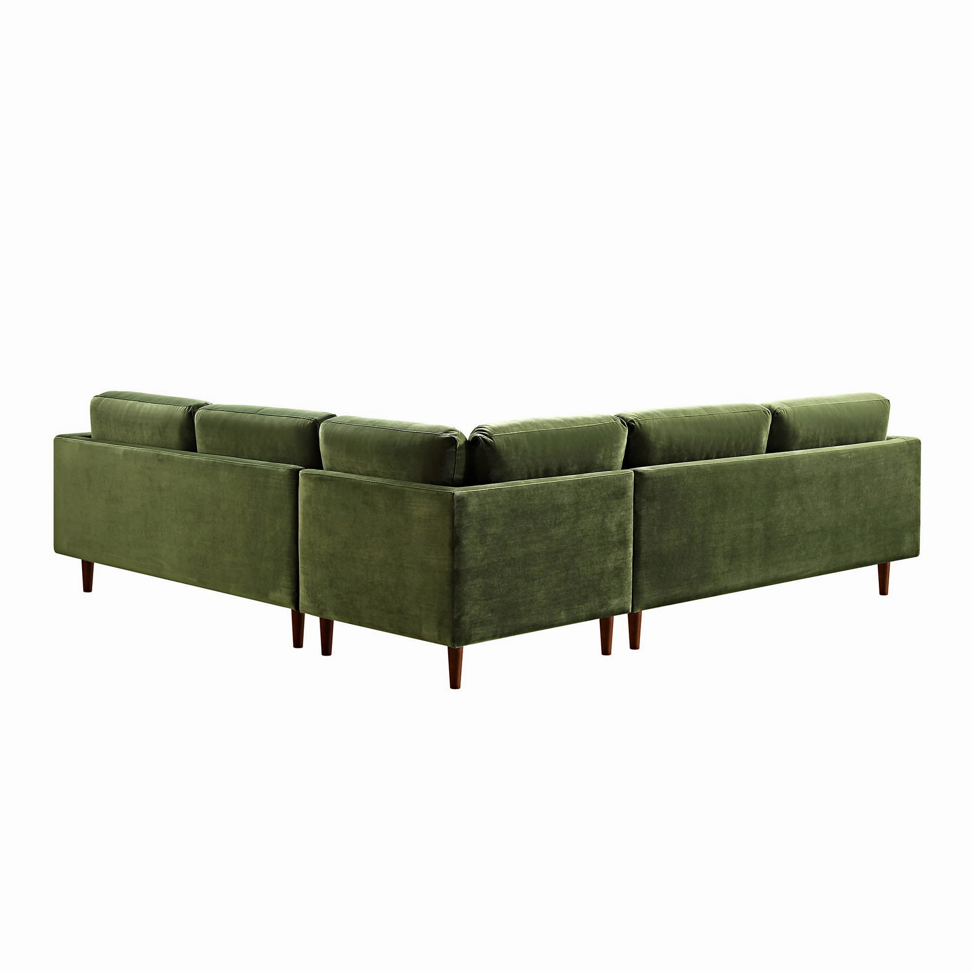 Henrietta 5 Seater Corner Sofa, Moss Green Velvet
