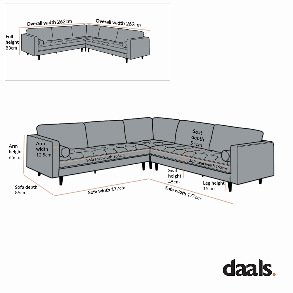 Henrietta 5 Seater Corner Sofa, Moss Green Velvet