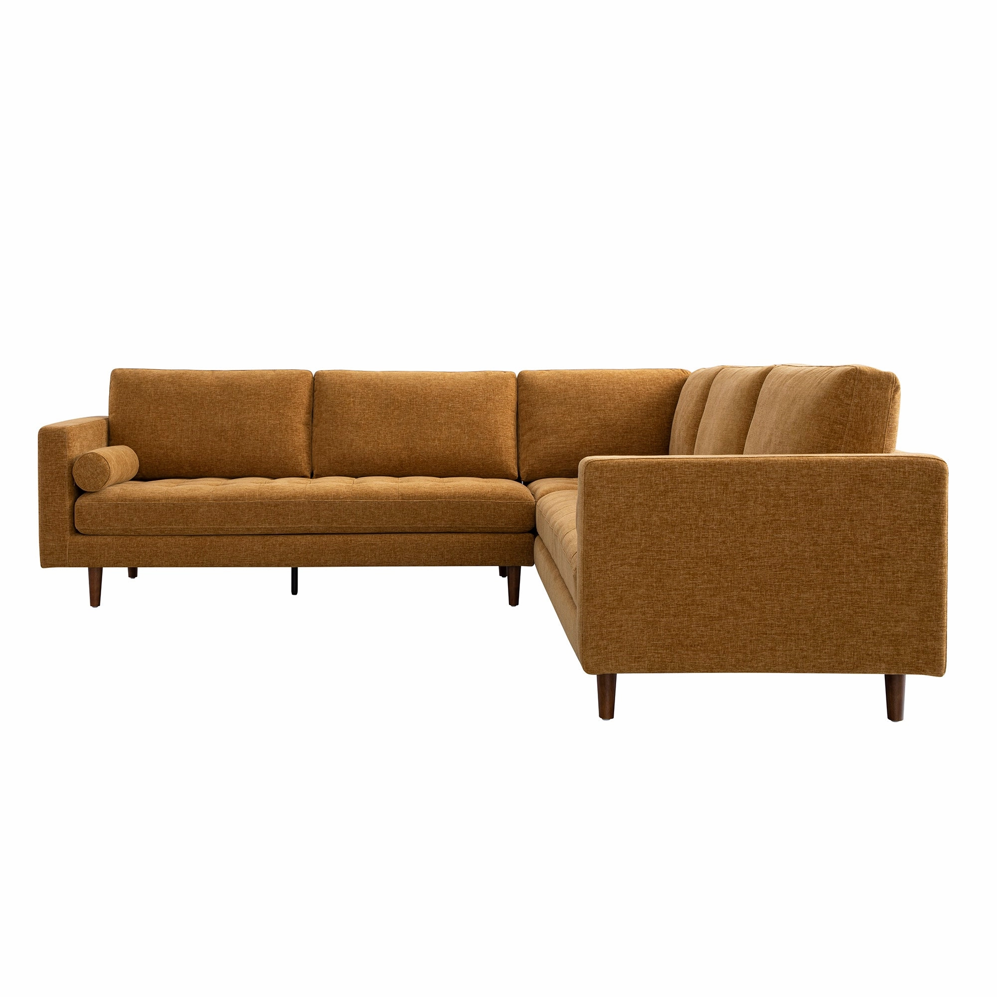 Henrietta 5 Seater Corner Sofa, Spiced Honey Chenille