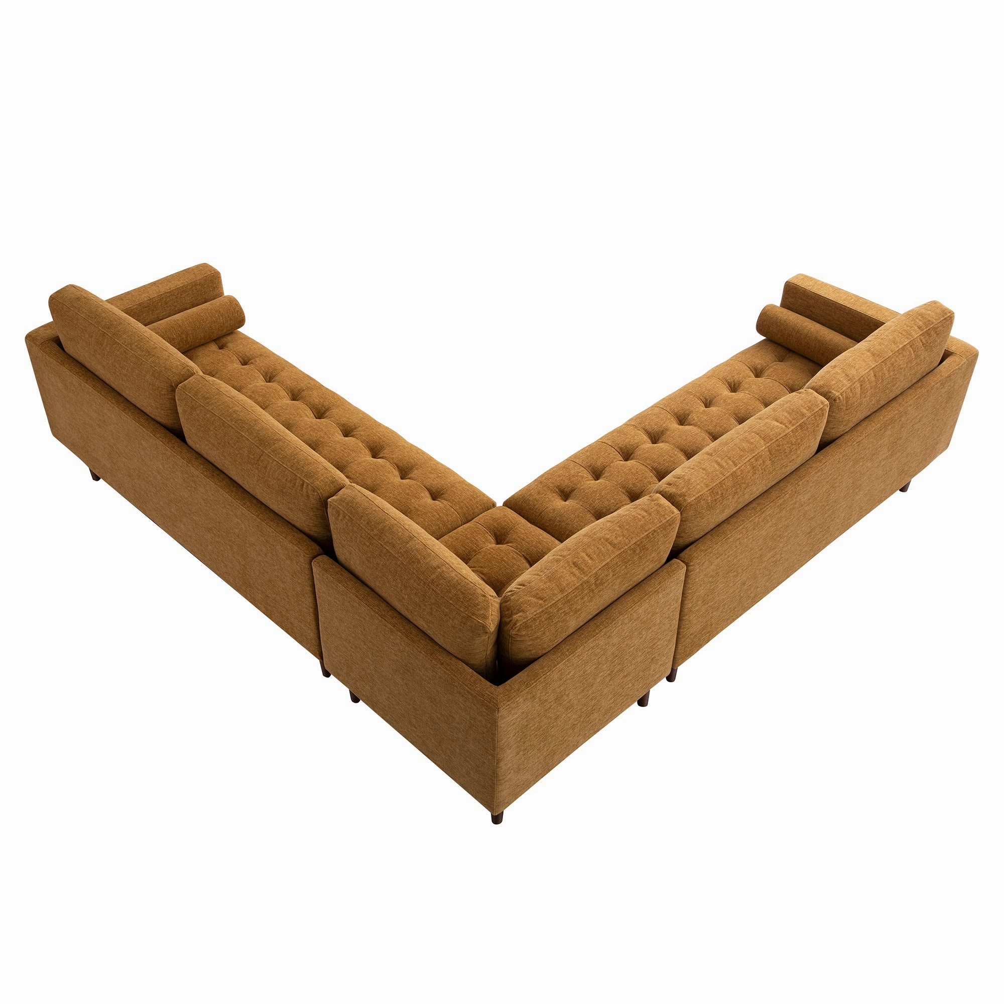 Henrietta 5 Seater Corner Sofa, Spiced Honey Chenille
