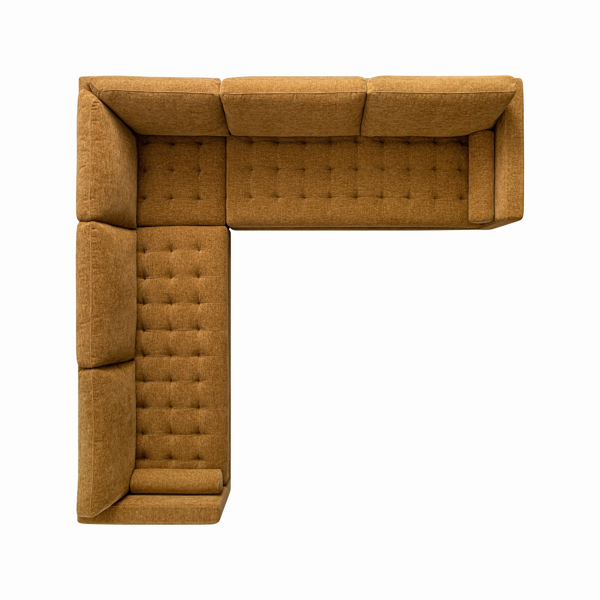 Henrietta 5 Seater Corner Sofa, Spiced Honey Chenille