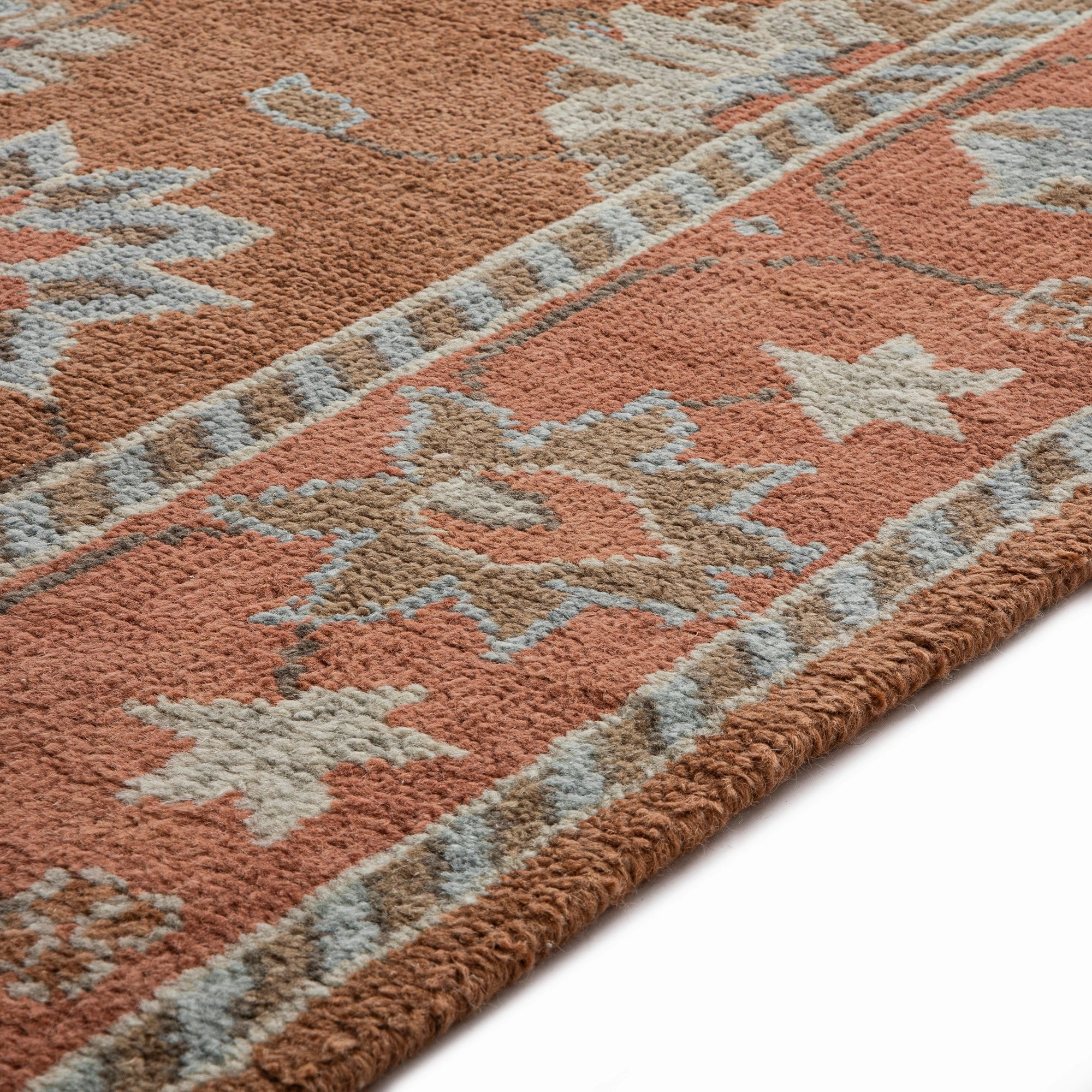Heritage Collection Florentine Rose Premium Hand-Knotted New Zealand Wool Rug