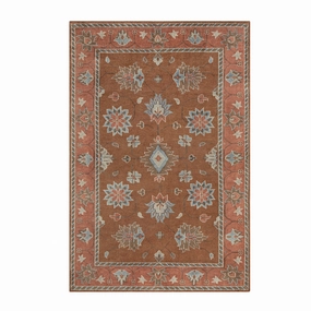 Heritage Collection Florentine Rose Premium Hand-Knotted New Zealand Wool Rug