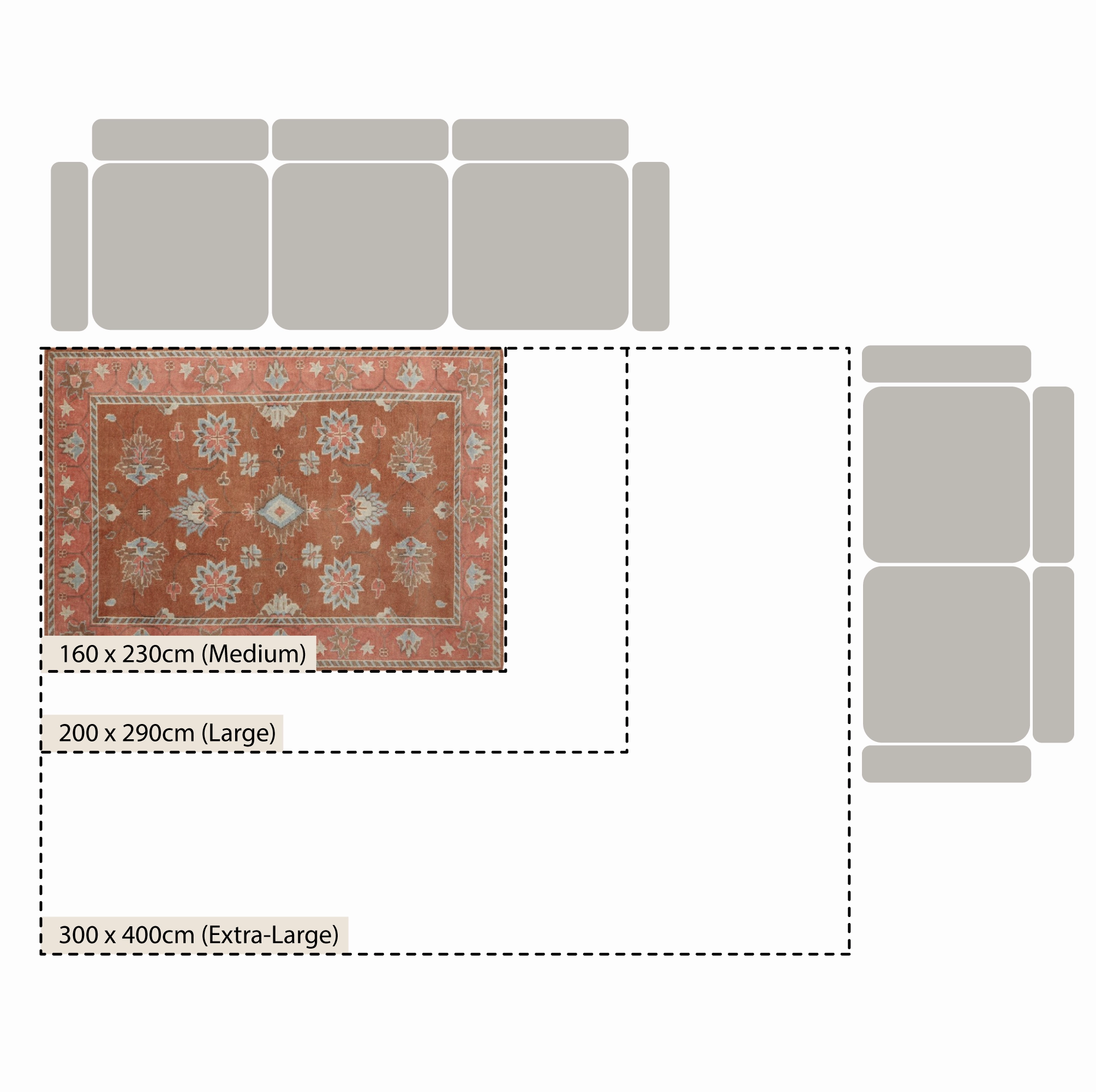 Heritage Collection Florentine Rose Premium Hand-Knotted New Zealand Wool Rug