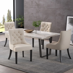 Hourglass Fabric Dining Chairs (Set of 4) - NH287213 kitchen accessories, table linens