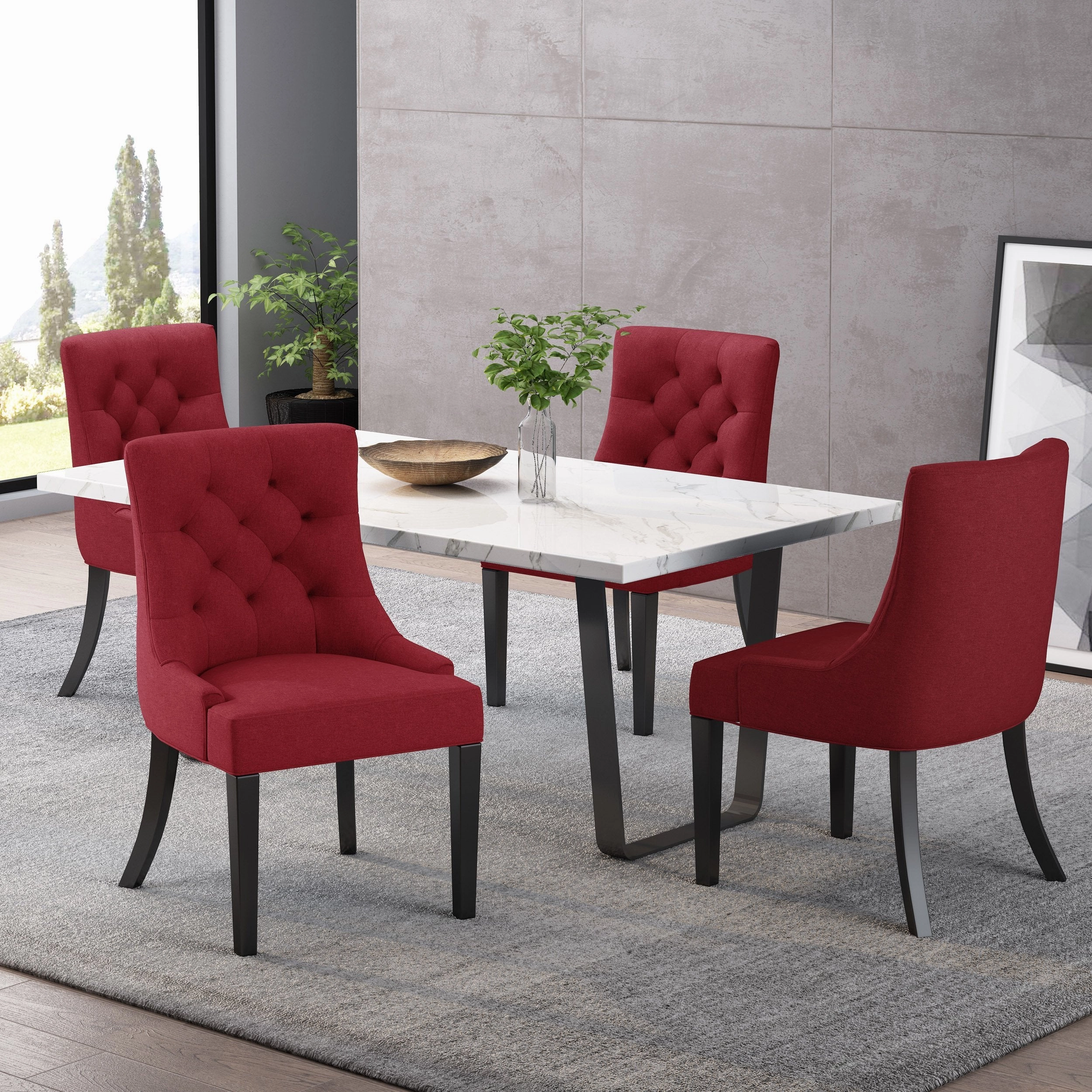 Hourglass Fabric Dining Chairs (Set of 4) - NH287213