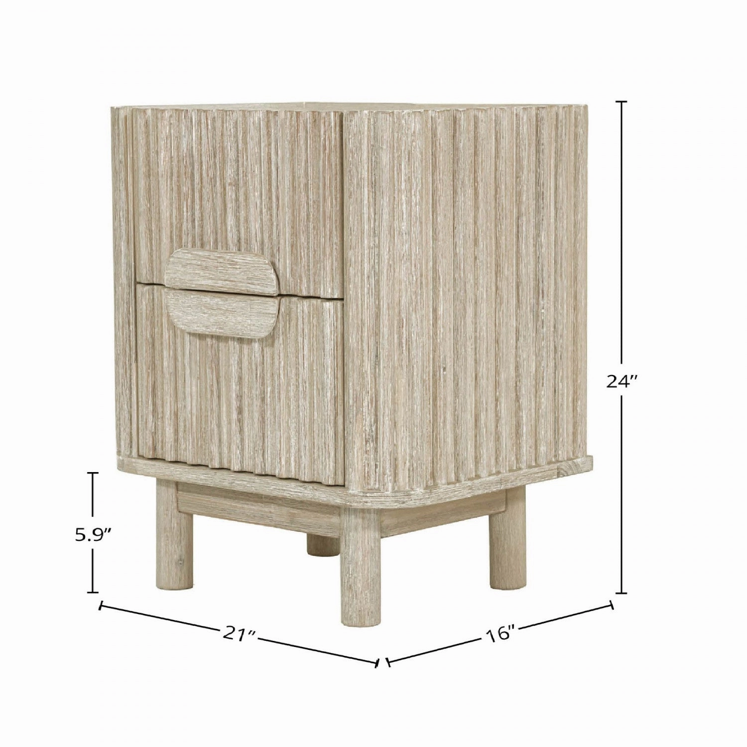 Humbach Night Table - White Washed Natural