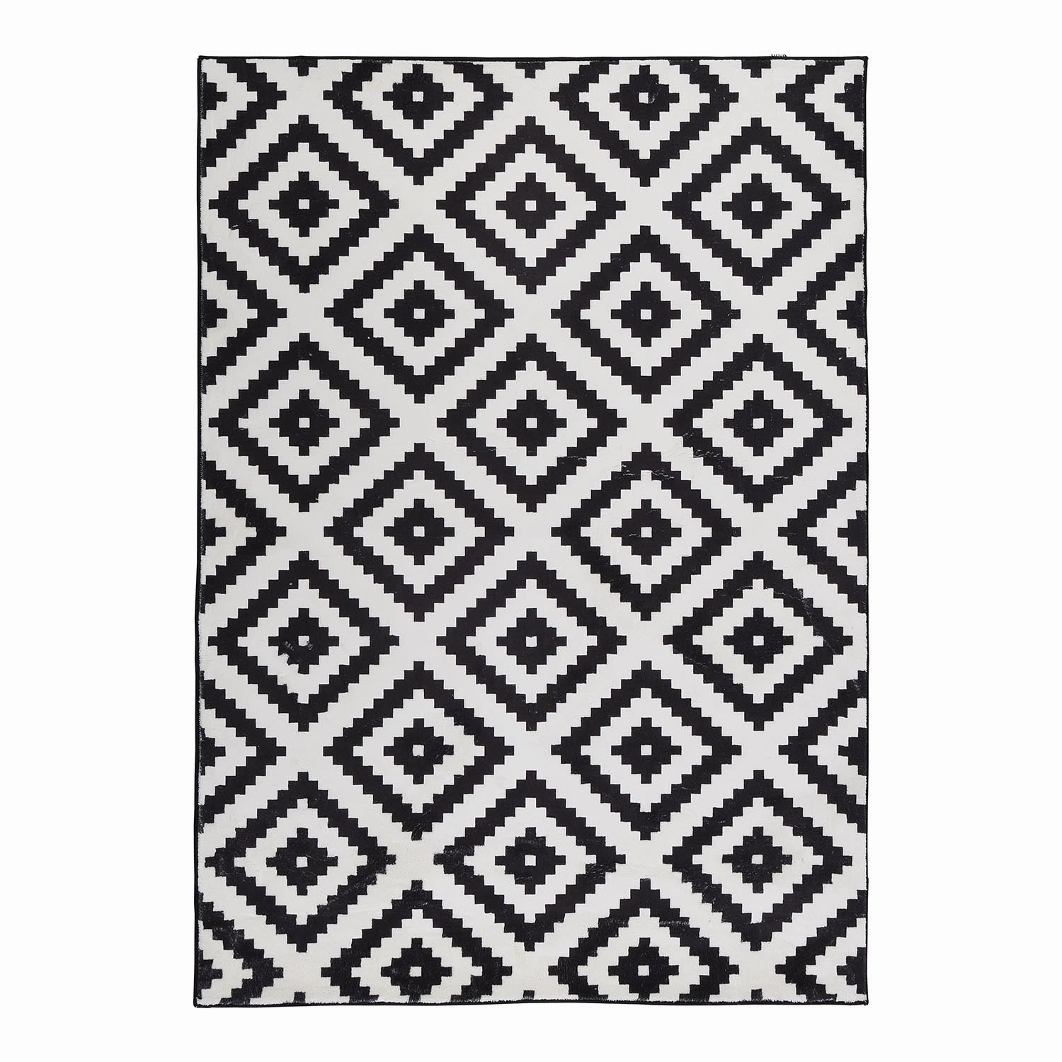 Illusion Monochrome Printed Rug 140 x 200 cm