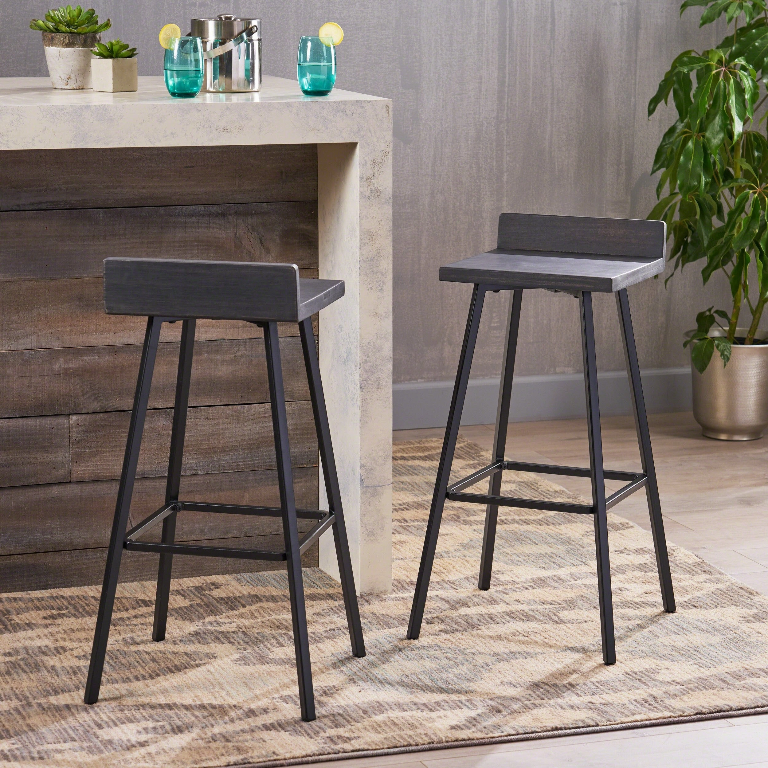 Indoor Bar Stools, Modern, Contemporary (Set of 2) - NH394703