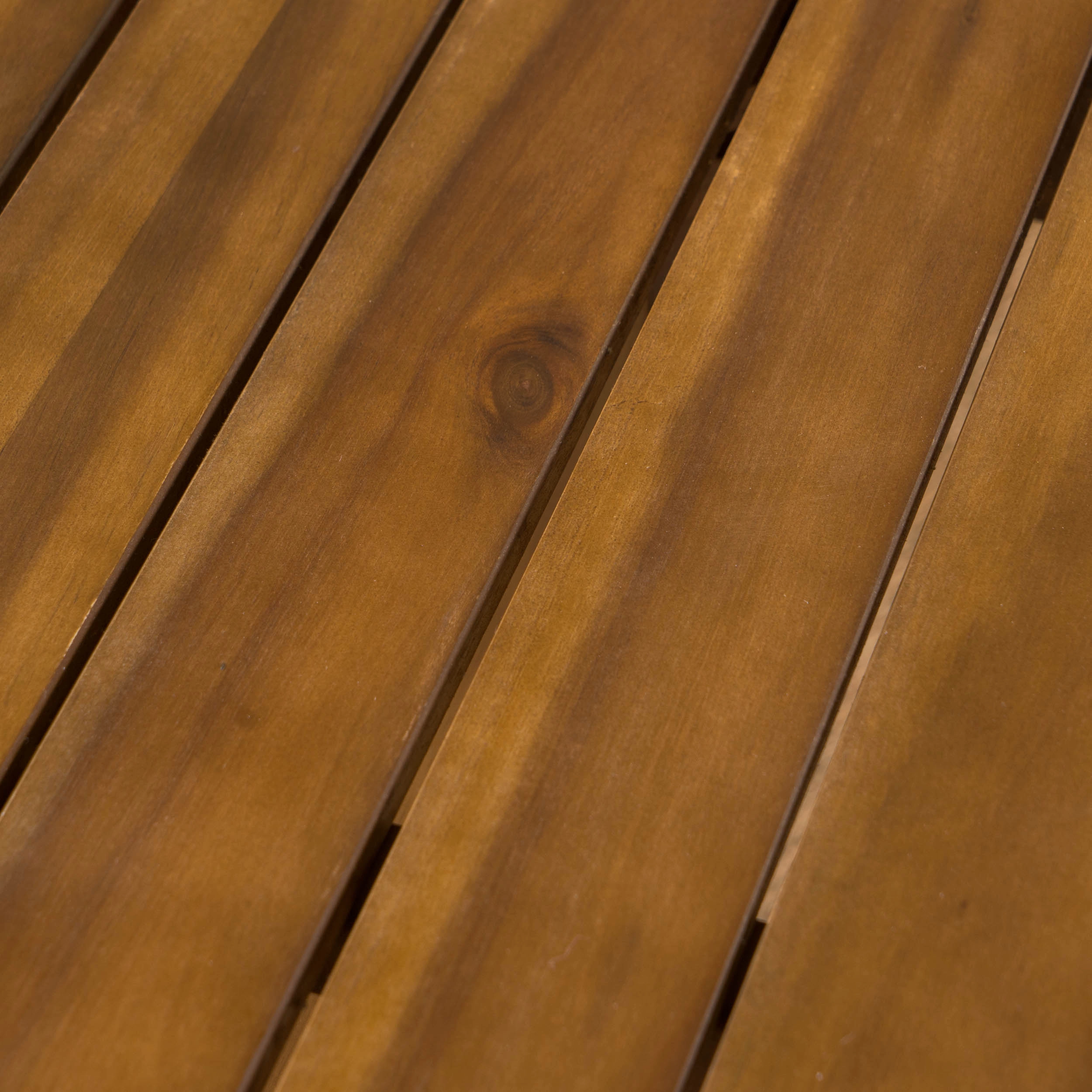 Indoor Farmhouse Cottage Teak Finished Acacia Wood Dining Table - NH697203