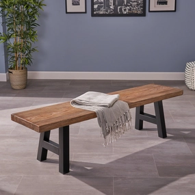 Indoor Light Weight Concrete Dining Bench - NH038303 outdoor furniture, garden bench