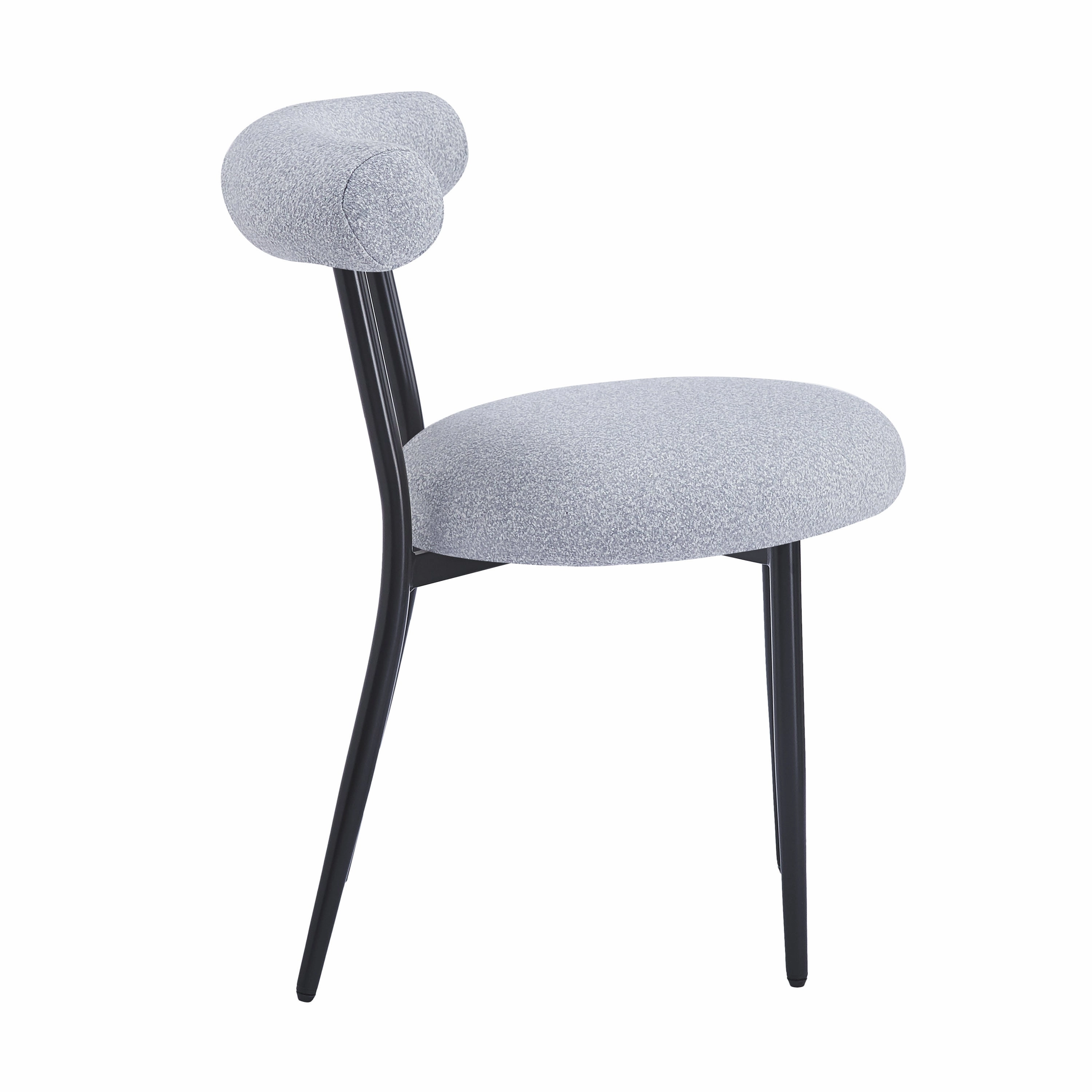 Indoor Luxury Fabric Upholstered Dining Chairs, Set of 2