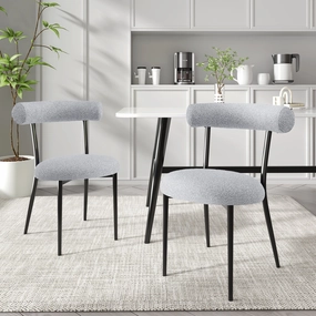 Indoor Luxury Fabric Upholstered Dining Chairs, Set of 2 kitchen accessories, table linens