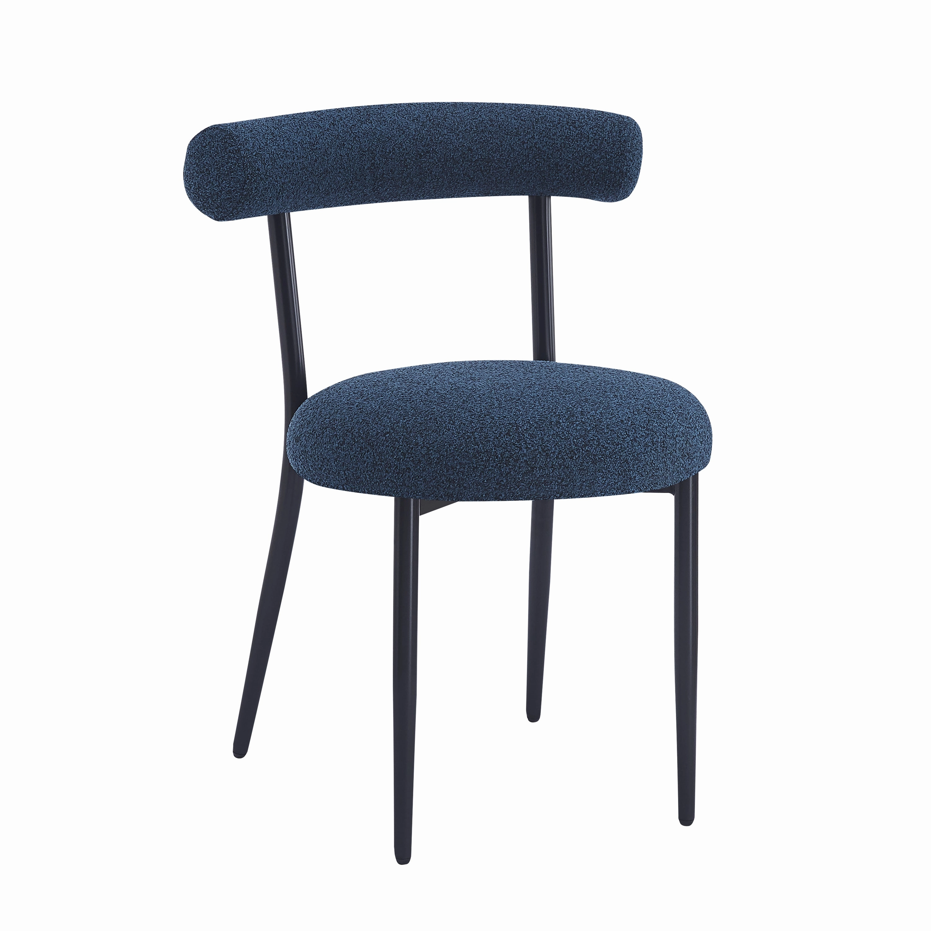 Indoor Luxury Fabric Upholstered Dining Chairs, Set of 2