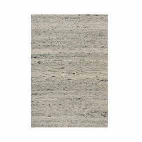 Indra Dark Grey Handwoven Wool Rug