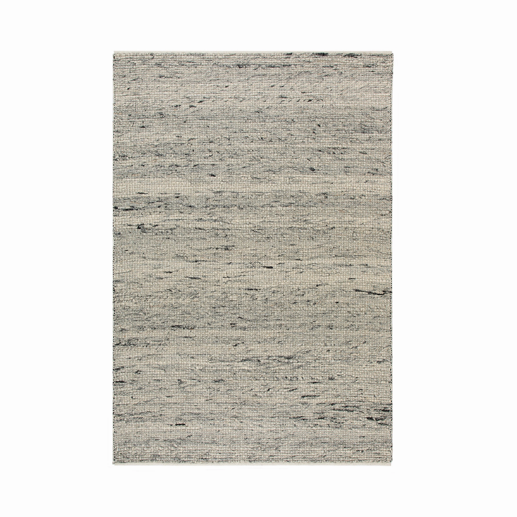 Indra Dark Grey Handwoven Wool Rug