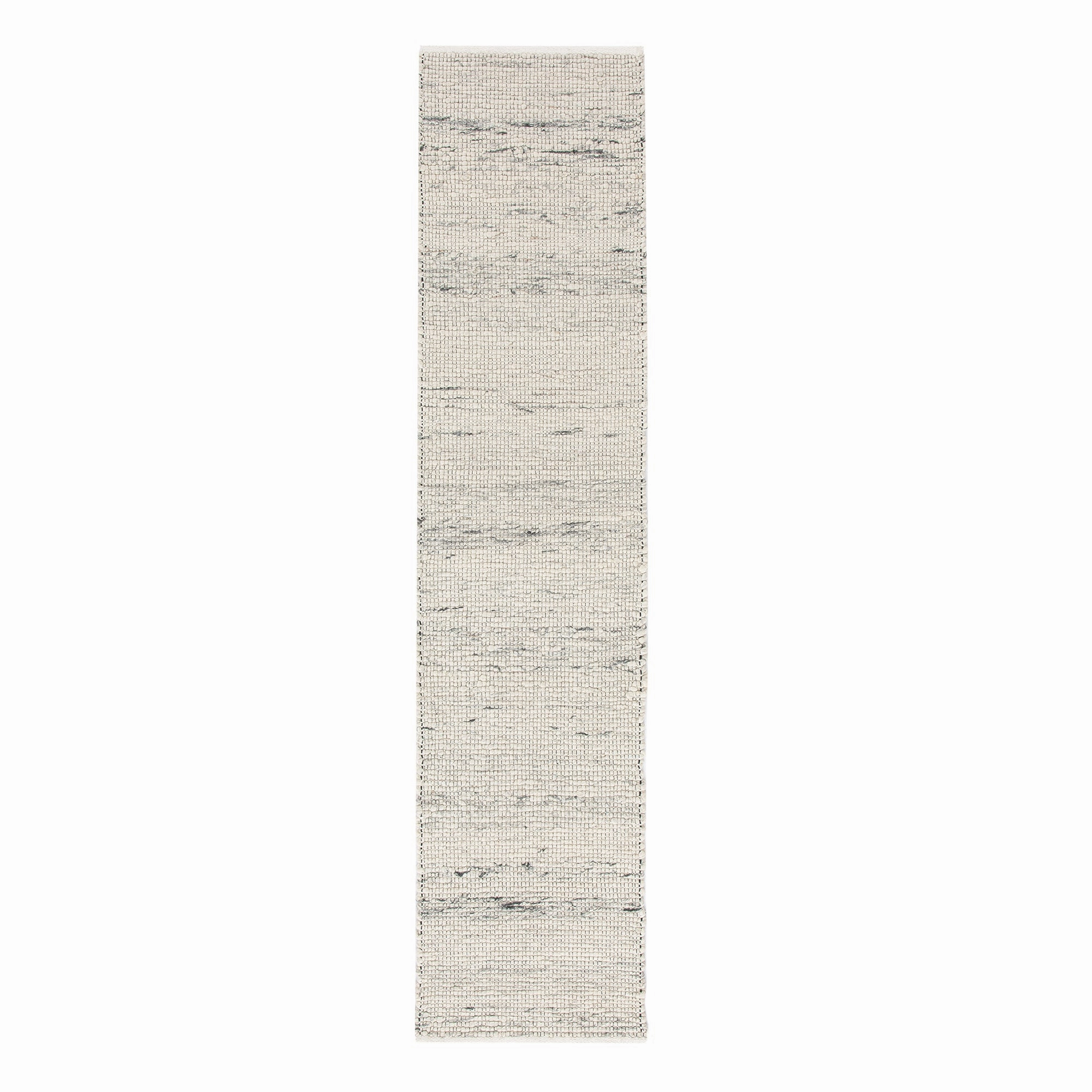 Indra Light Grey Handwoven Wool Runner