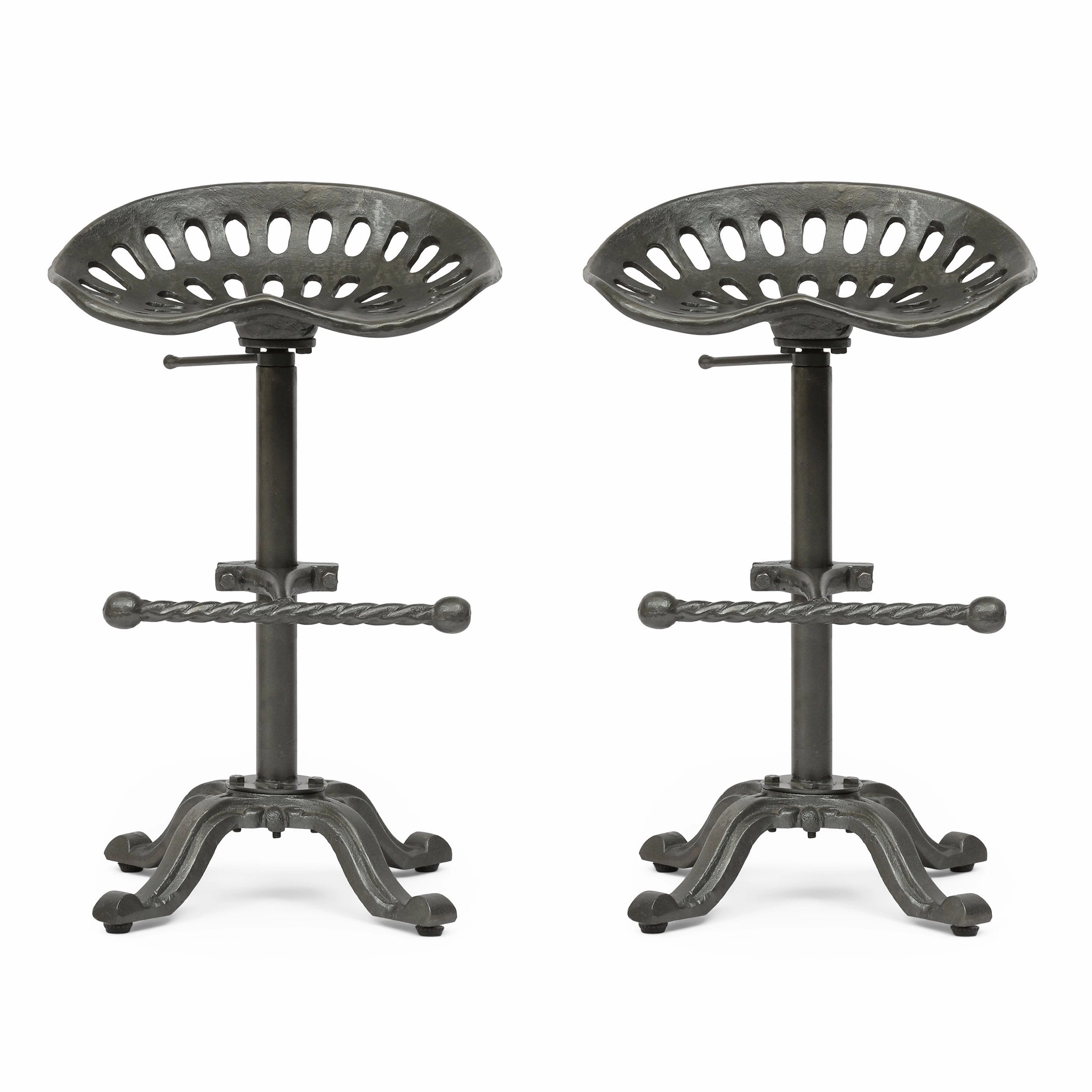Industrial Handcrafted Cast Iron Saddle Seat Barstool - NH787413 outdoor lounge chair, patio sofa